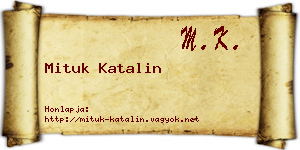 Mituk Katalin névjegykártya